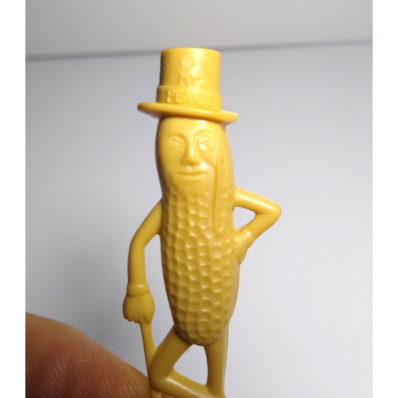 Planters Mr. Peanut Tan Toy Whistle Original Plastic Figure 1950s Vintage Retro - Picture 6 of 7